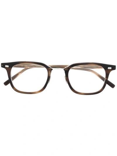 Shop Eyevan7285 567 Square-frame Glasses In Brown