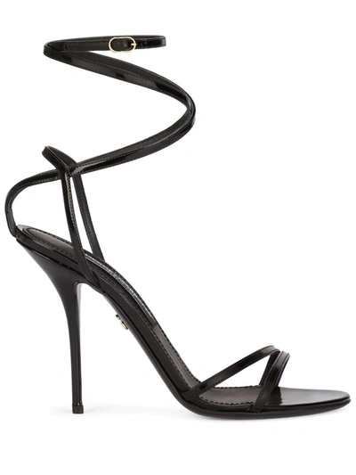 Dolce & Gabbana Ankle-strap Open-toe Sandals In Black