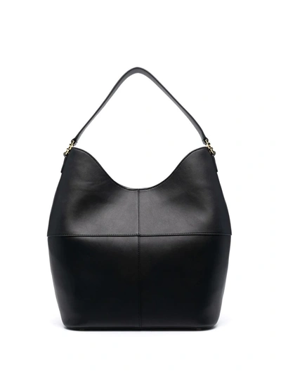 Shop Elisabetta Franchi Logo-plaque Shoulder Bag In 黑色