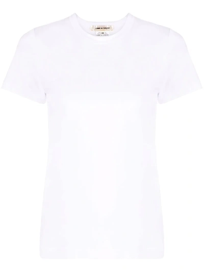 Comme Des Garçons Cut-out Cotton T-shirt In White