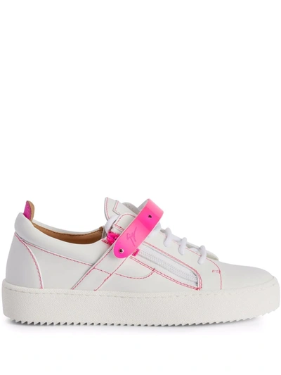 Giuseppe Zanotti Coby Touch-strap Sneakers In White