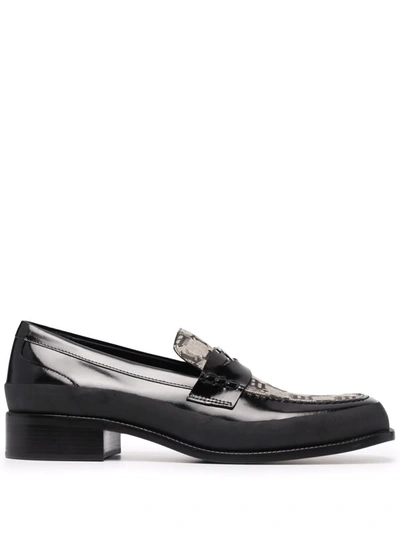 Shop Misbhv The Brutalist Jacquard Loafers In Black