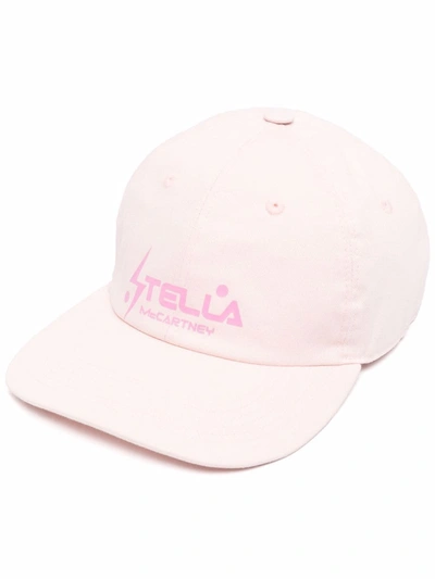 Shop Stella Mccartney Logo-print Flat-peak Cap In Pink