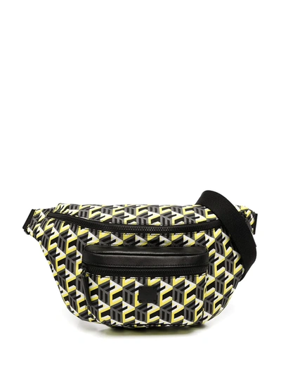 Shop Mcm Large Cubic-monogram Belt Bag In Black