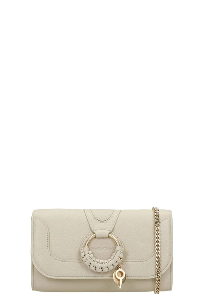 Shop See By Chloé Hana Logo Clutch In Beige Leather