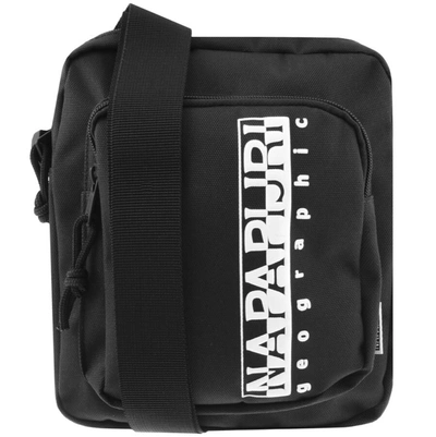 Shop Napapijri Happy Cross 2 Pocket Shoulder Bag Black