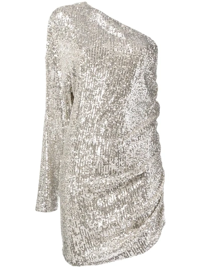 Shop In The Mood For Love Alexandra Asymmetric Dress In Silber