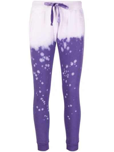La Detresse Crush Acid-wash Trackpants In Violett
