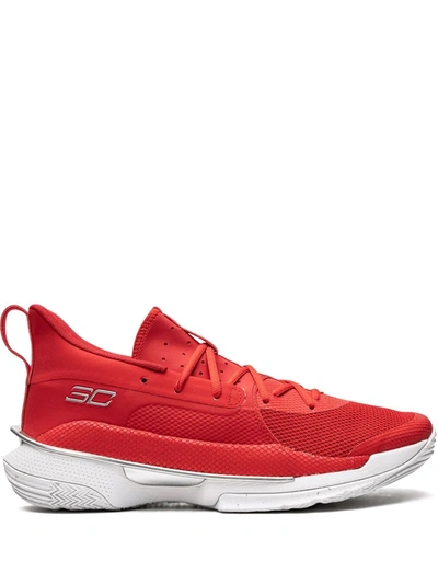 Shop Under Armour Curry 7 Low-top Sneakers In Red