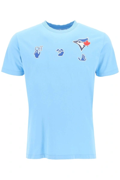 Shop Off-white Toronto Jays T-shirt X Mlb In Light Blue Blue White (light Blue)