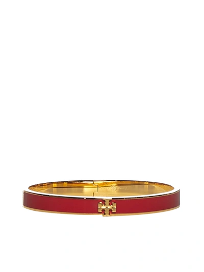 Shop Tory Burch Bracelet In Tory Gold Brilliant Red