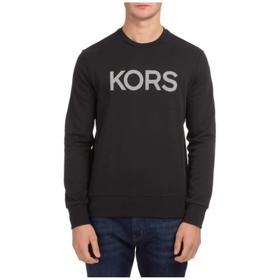 Shop Michael Kors White Suede Sweatshirt In Nero