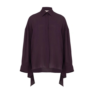 Shop Valentino Shirt In Ripe Plum