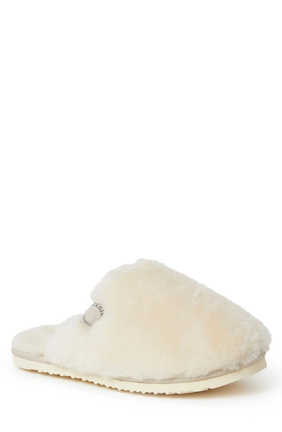 Dearfoams Fireside Genuine Shearling Mule Slipper In Natural