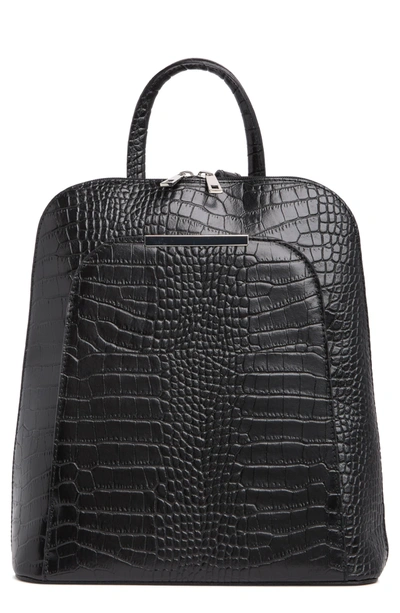 Shop Markese Leather Backpack In Black