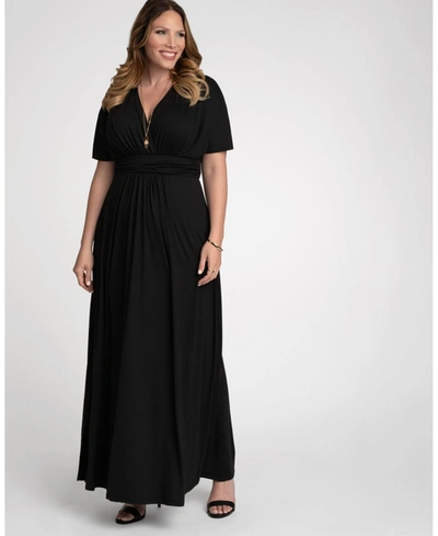 Shop Kiyonna Women's Plus Size Vienna Maxi Dress In Black