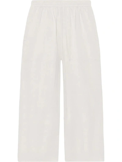 Shop Balenciaga Baggy Track Pants In White