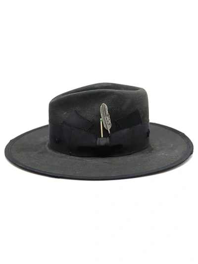 Shop Nick Fouquet Dark Matter Fedora Hat In Black