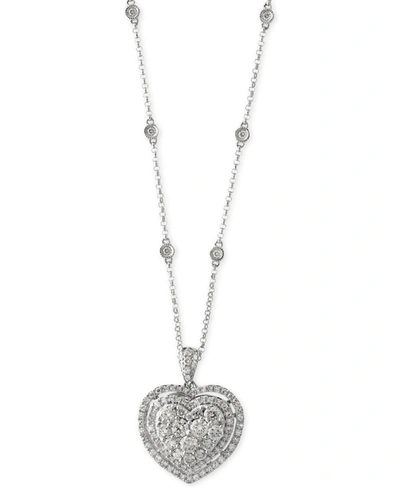 Effy Collection Bouquet By Effy Diamond Heart Pendant Necklace (1-1/8 Ct. T.w.) In 14k White Gold Or 14k Rose Gold In Rose Gold