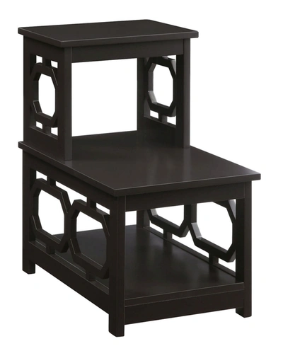 Convenience Concepts Omega 2 Step Chairside End Table In Espresso