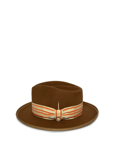 Shop Nick Fouquet Sea Scaped Fedora Hat