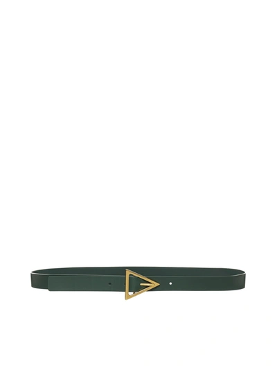Shop Bottega Veneta Signature Triangular Buckle Belt In Green