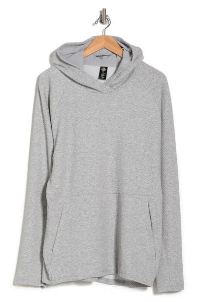 90 Degree By Reflex Textured Knit Pullover Hoodie In Grey ModeSens