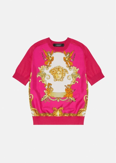 Shop Versace Medusa Renaissance Print Insert Sweater