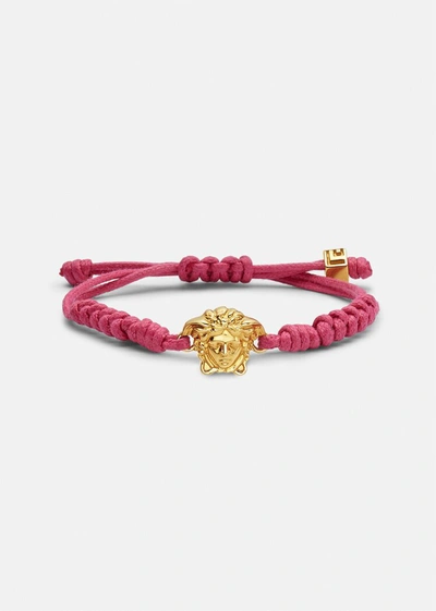 Shop Versace Medusa Knotted Bracelet, Female, Fuchsia, S