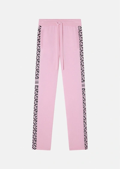 Shop Versace La Greca Sweatpants, Female, Light Pink, 46