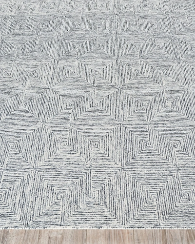 Exquisite Rugs Camille Hand-tufted Rug, 8' X 10' In Black/ivory