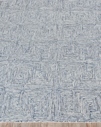 Exquisite Rugs Camille Hand-tufted Rug, 10' X 14' In Blue/ivory