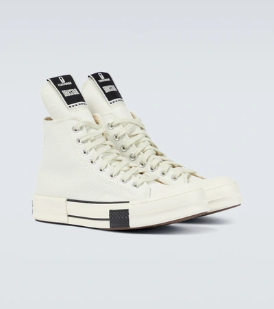 Shop Rick Owens Converse X Drkshdw Drkstar Hi Sneakers In White/white