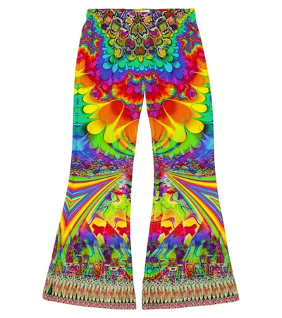 Shop Camilla Printed High-rise Flared Leggings In Hyped Up Hippie
