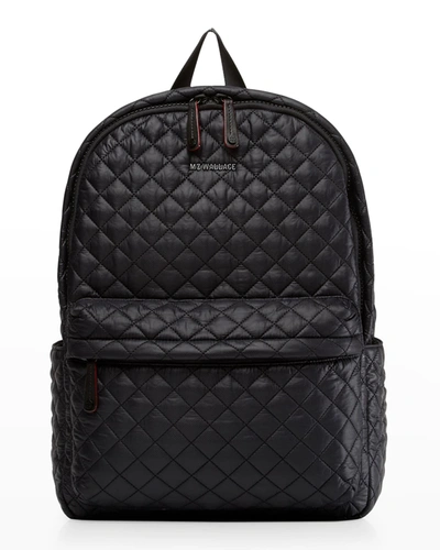 Shop Mz Wallace Metro Quilted Nylon Backpack In Black