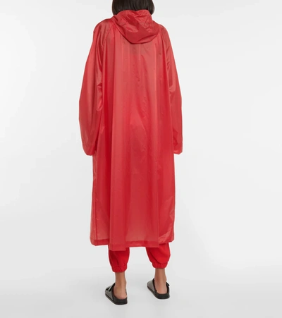 Shop Wardrobe.nyc Hooded Raincoat In Red