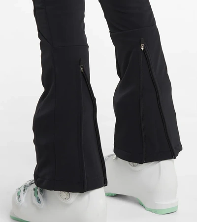 Shop Perfect Moment Aurora High-rise Soft Shell Flared Ski Pants In Black