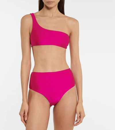 Jade Swim Bound Bikini Bottoms In Fuschia Sheen