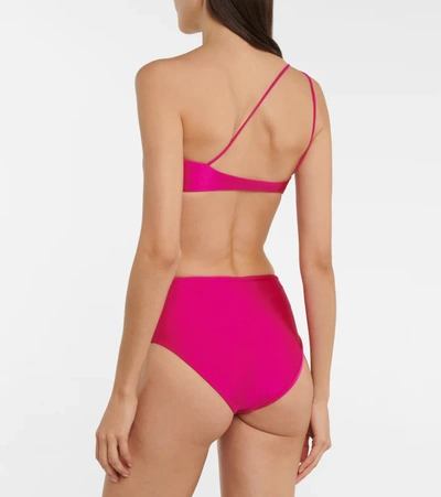 Jade Swim Bound Bikini Bottoms In Fuschia Sheen