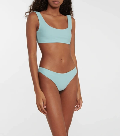Jade Swim Rounded Edges Bikini Top In Ice