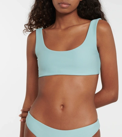 Jade Swim Rounded Edges Bikini Top In Ice