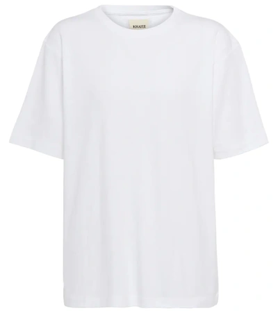 Khaite Womens White Mae Brand-patch Cotton-jersey T-shirt In White
