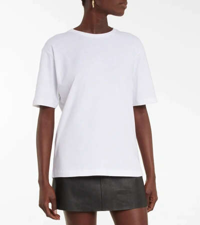 Khaite Womens White Mae Brand-patch Cotton-jersey T-shirt In White