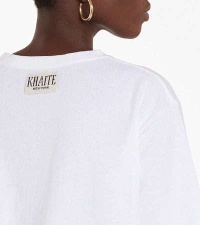 Khaite Womens White Mae Brand-patch Cotton-jersey T-shirt In White