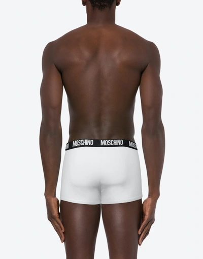 Shop Moschino Set Of 2 Logo Band Briefs In White