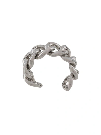 Shop Federica Tosi Chain Ring In Metallic