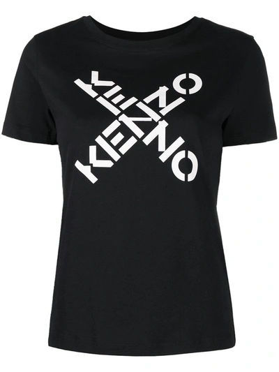 Shop Kenzo T-shirt With Print In Black