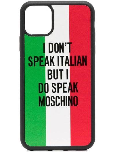Shop Moschino Cover For Iphone 11 Pro Max With Print In Multicolour