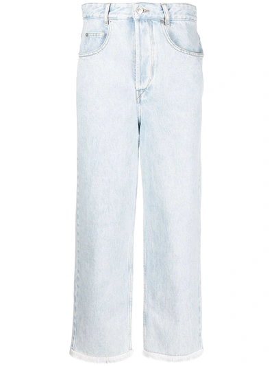 Shop Isabel Marant Étoile High-waisted Cropped Jeans In Blue