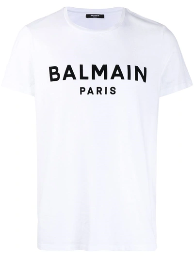 Shop Balmain T-shirt With Print In White